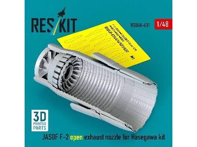 Mitsubishi F-2 Jasdf - Open Exhaust Nozzle (For Hasegawa Kits / 3d-printed) - image 4