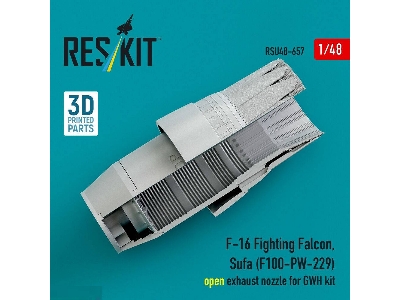 Lockheed Martin F-16 Fighting Falcon / Sufa - F100-pw-229 Open Exhaust Nozzle (For Gwh Kits / 3d-printed) - image 2