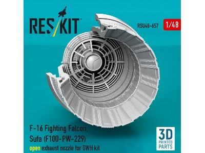 Lockheed Martin F-16 Fighting Falcon / Sufa - F100-pw-229 Open Exhaust Nozzle (For Gwh Kits / 3d-printed) - image 3