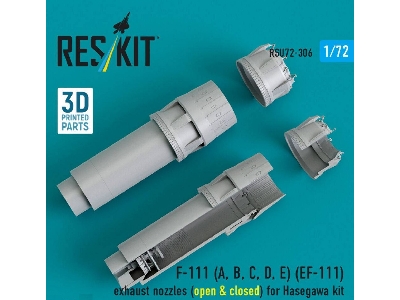 General Dynamics F-111 A, B, C, D, E And Ef-111 - Exhaust Nozzles / Open & Closed (For Hasegawa Kits / 3d-printed) - image 1