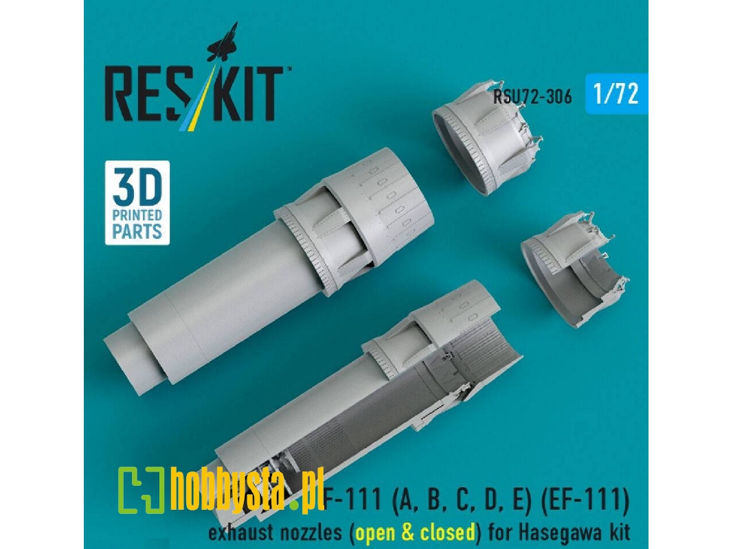 General Dynamics F-111 A, B, C, D, E And Ef-111 - Exhaust Nozzles / Open & Closed (For Hasegawa Kits / 3d-printed) - image 1