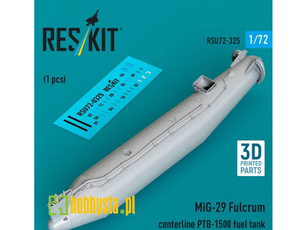 Mig-29 Fulcrum - Centerline Ptb-1500 Fuel Tank (1 Piece / 3d-printed) - image 1