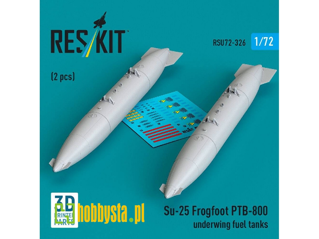 Sukhoi Su-25 Frogfoot - Ptb-800 Underwing Fuel Tanks (2 Pcs / 3d-printed) - image 1