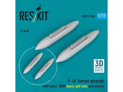 Grumman F-14 Tomcat - External Fuel Tanks 1000l (Early And Late) With Pylons (2 Pcs / 3d-printed) - image 1