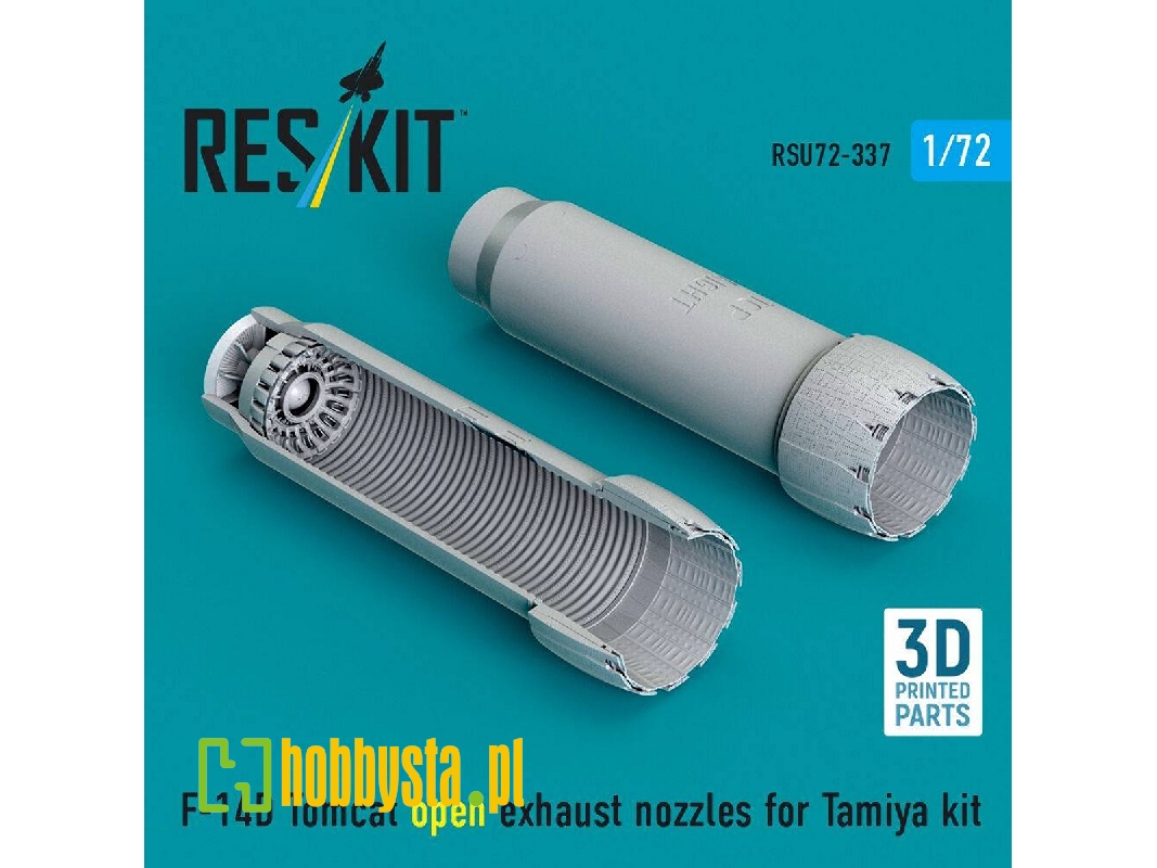 Grumman F-14 D Tomcat - Open Exhaust Nozzles (For Tamiya Kits / 3d-printed) - image 1