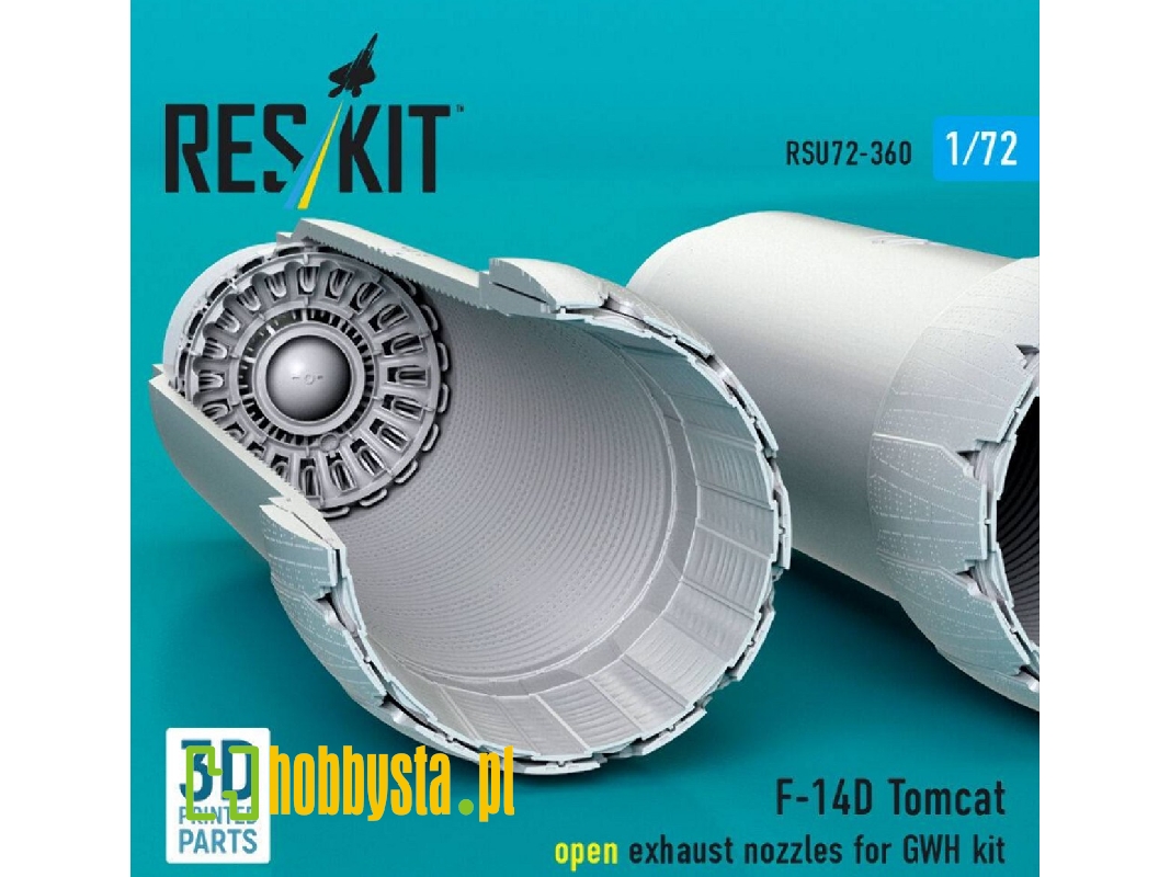 Grumman F-14 D Tomcat - Open Exhaust Nozzles (For Gwh Kits / 3d-printed) - image 1
