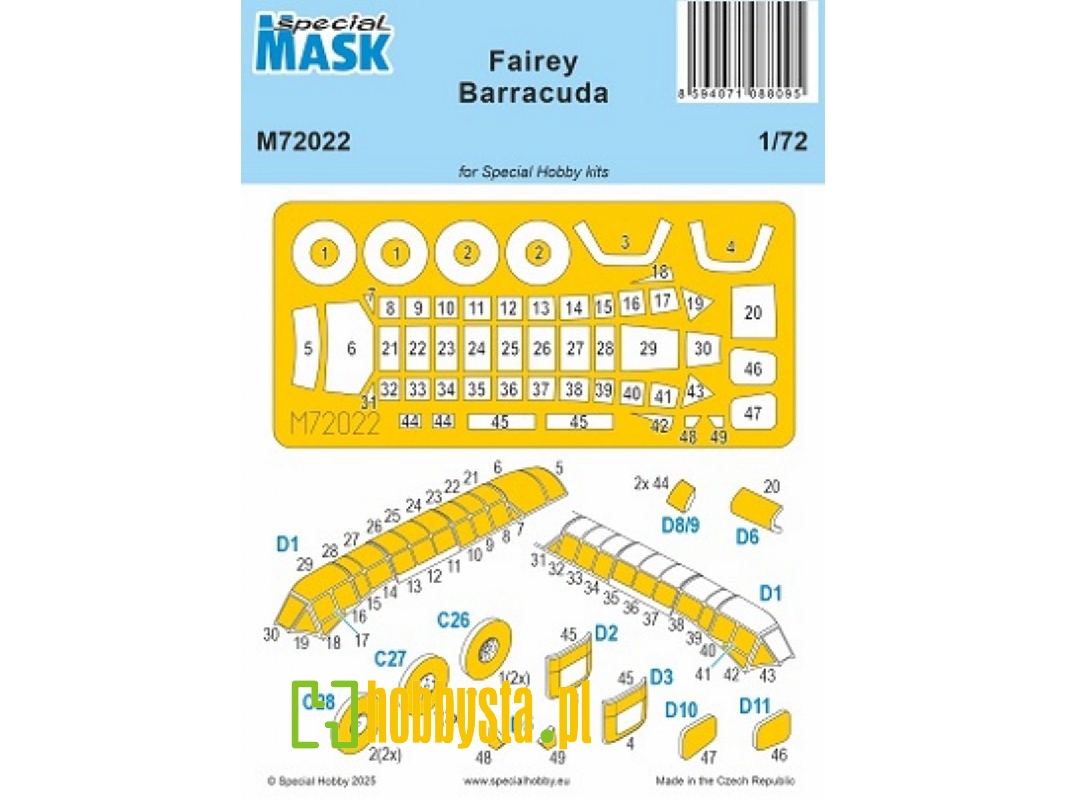 Fairey Barracuda - Paint Mask Set (For Special Hobby Kits) - image 1