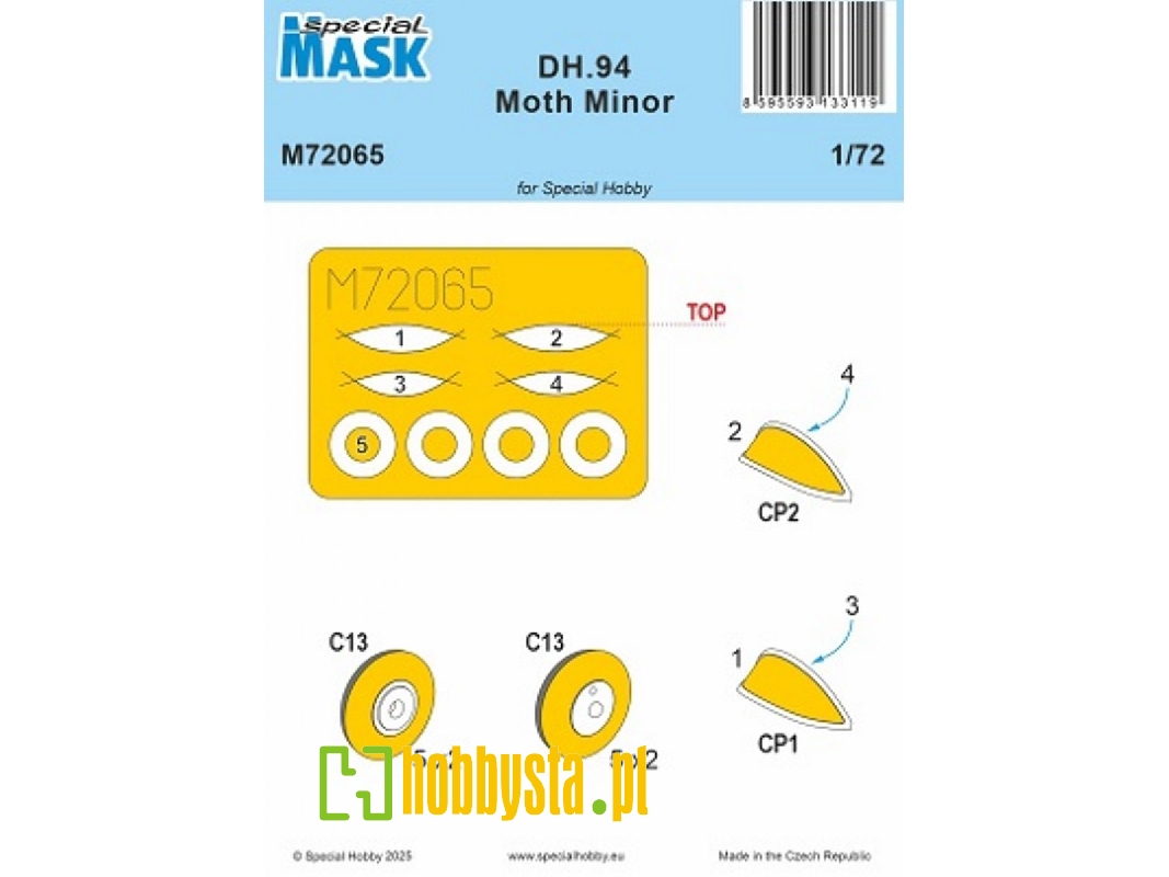De Havilland Dh-94 Moth Minor - Paint Mask Set (For Special Hobby Kits) - image 1