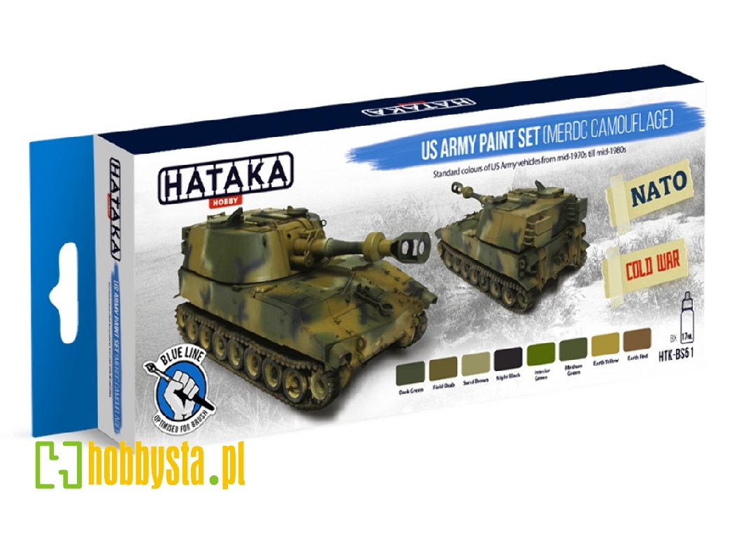 Htk-bs51 Us Army Paint Set (Merdc Camouflage) - image 1