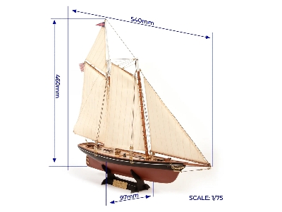 America 1851 Yacht Model Kit - America's Cup - image 3