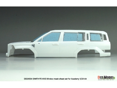 Hyundai Santa Fe Mx5 - Windows Mask Sheet / Logo Metal Sticker Set (For Academy Kits) - image 3