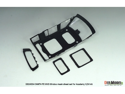 Hyundai Santa Fe Mx5 - Windows Mask Sheet / Logo Metal Sticker Set (For Academy Kits) - image 7