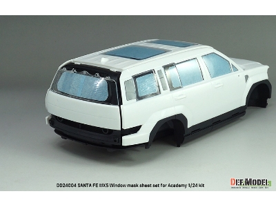 Hyundai Santa Fe Mx5 - Windows Mask Sheet / Logo Metal Sticker Set (For Academy Kits) - image 10