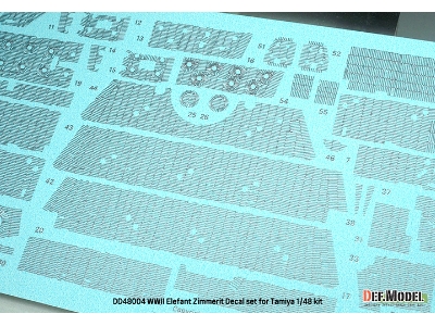 German Wwii Elefant - Zimmerit Coating Decal Set (For Tamiya Kits) - image 5