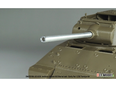 Us M36 Jackson - 90 Mm M3 Metal Barrel Set - Early (For Tamiya Kits) - image 2