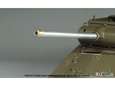 Us M36 Jackson - 90 Mm M3 Metal Barrel Set - Mid.(1) (For Tamiya Kits) - image 2