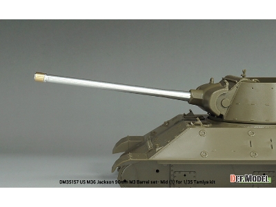 Us M36 Jackson - 90 Mm M3 Metal Barrel Set - Mid.(1) (For Tamiya Kits) - image 3