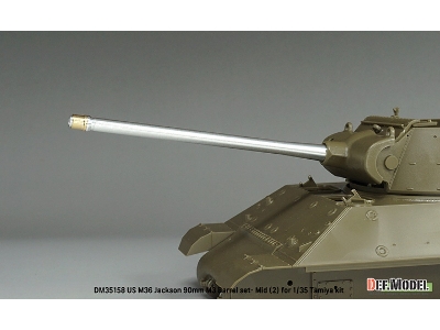 Us M36 Jackson - 90 Mm M3 Metal Barrel Set - Mid.(2) (For Tamiya Kits) - image 3
