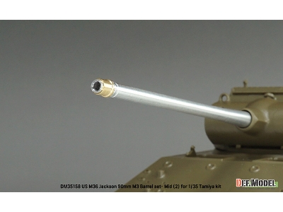 Us M36 Jackson - 90 Mm M3 Metal Barrel Set - Mid.(2) (For Tamiya Kits) - image 4