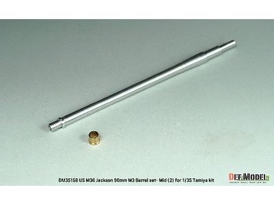 Us M36 Jackson - 90 Mm M3 Metal Barrel Set - Mid.(2) (For Tamiya Kits) - image 5