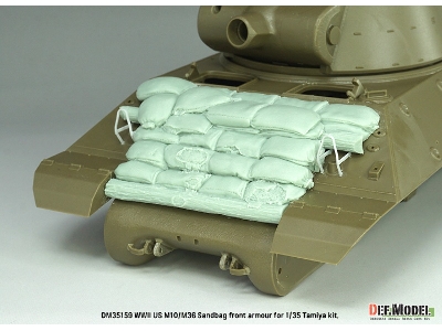 Us M10 Wolverine / M36 Jackson - Front Sand Bag Armour Set (For Tamiya Kits) - image 5