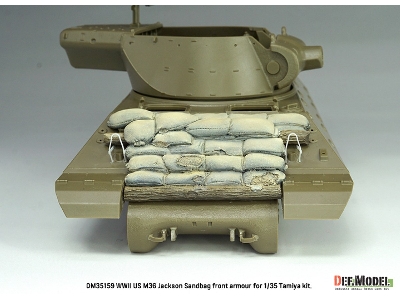 Us M10 Wolverine / M36 Jackson - Front Sand Bag Armour Set (For Tamiya Kits) - image 6