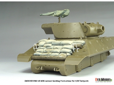 Us M10 Wolverine / M36 Jackson - Front Sand Bag Armour Set (For Tamiya Kits) - image 7