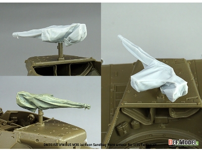 Us M10 Wolverine / M36 Jackson - Front Sand Bag Armour Set (For Tamiya Kits) - image 8