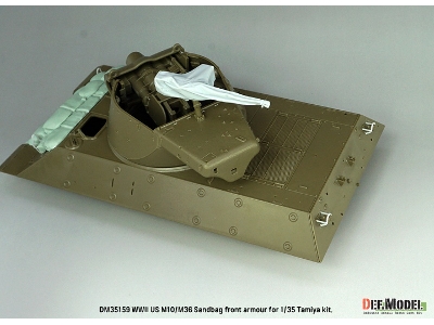 Us M10 Wolverine / M36 Jackson - Front Sand Bag Armour Set (For Tamiya Kits) - image 9