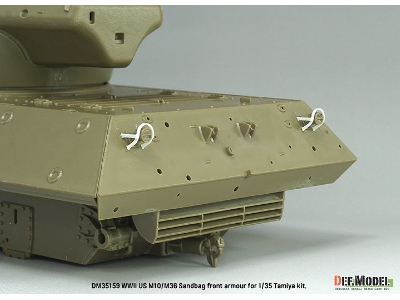 Us M10 Wolverine / M36 Jackson - Front Sand Bag Armour Set (For Tamiya Kits) - image 11