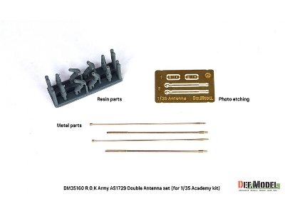 Rok Army As1729 Antenna Double Set (For Academy Kits) - image 2