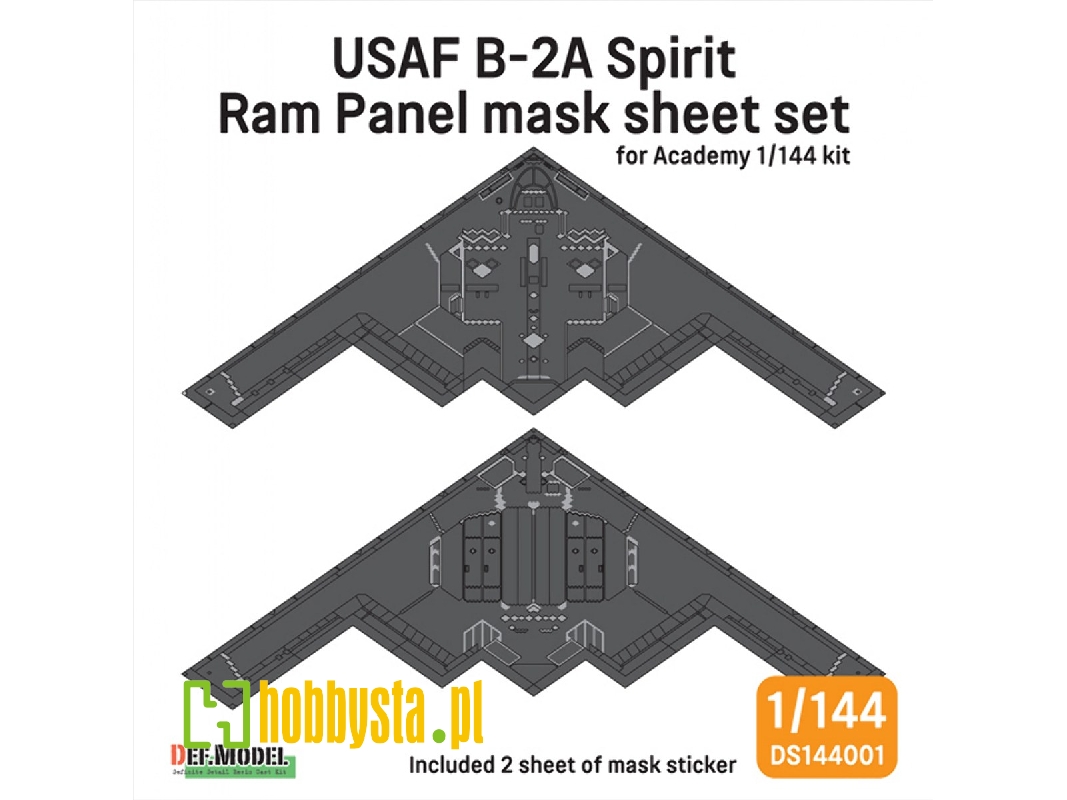 Usaf B-2 A Spirit - Ram Panel Mask Sheet Set (For Academy Kits) - image 1