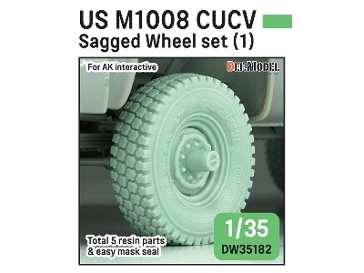 Us M1008 Cucv - Sagged Wheel Set (For Ak Interactive Kits) - image 1