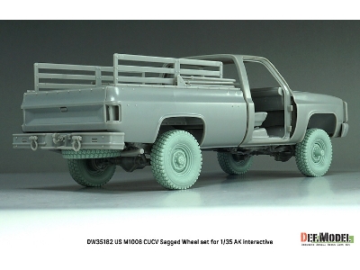 Us M1008 Cucv - Sagged Wheel Set (For Ak Interactive Kits) - image 3