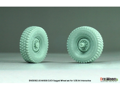 Us M1008 Cucv - Sagged Wheel Set (For Ak Interactive Kits) - image 7
