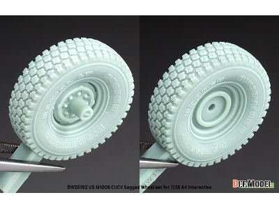 Us M1008 Cucv - Sagged Wheel Set (For Ak Interactive Kits) - image 8