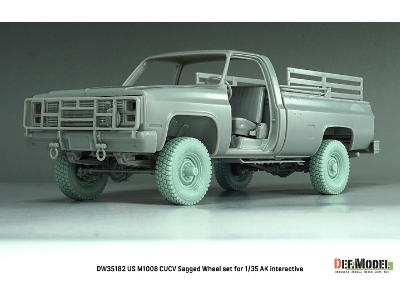 Us M1008 Cucv - Sagged Wheel Set (For Ak Interactive Kits) - image 11