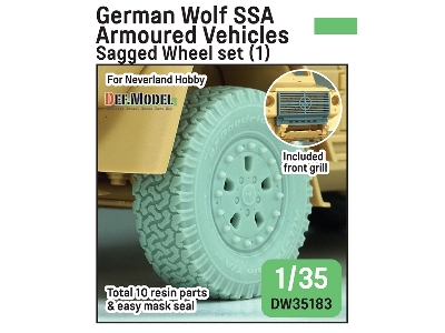 German Wolf Ssa - Sagged Wheel Set 2 (For Neverland Hobby Kits) - image 1