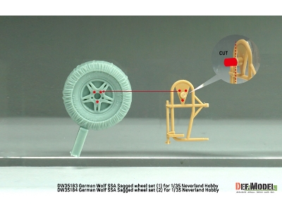 German Wolf Ssa - Sagged Wheel Set 2 (For Neverland Hobby Kits) - image 4