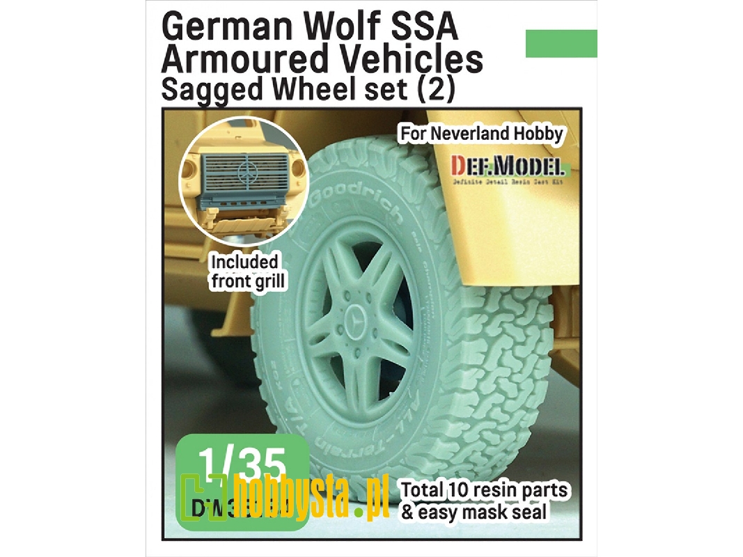 German Wolf Ssa - Sagged Wheel Set No.2 (For Neverland Hobby Kits) - image 1