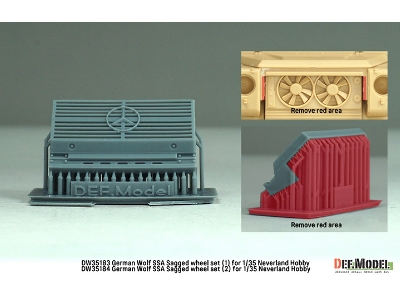 German Wolf Ssa - Sagged Wheel Set No.2 (For Neverland Hobby Kits) - image 3
