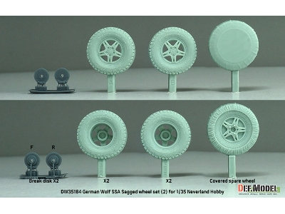German Wolf Ssa - Sagged Wheel Set No.2 (For Neverland Hobby Kits) - image 15