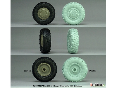 Idf Eitan 8x8 Apc - Sagged Wheel Set / Michelin Xml (For Hobby Boss Kits) - image 2