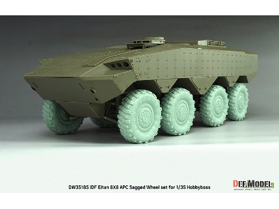 Idf Eitan 8x8 Apc - Sagged Wheel Set / Michelin Xml (For Hobby Boss Kits) - image 3