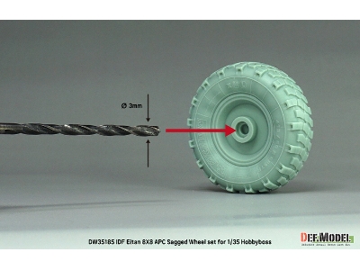 Idf Eitan 8x8 Apc - Sagged Wheel Set / Michelin Xml (For Hobby Boss Kits) - image 8