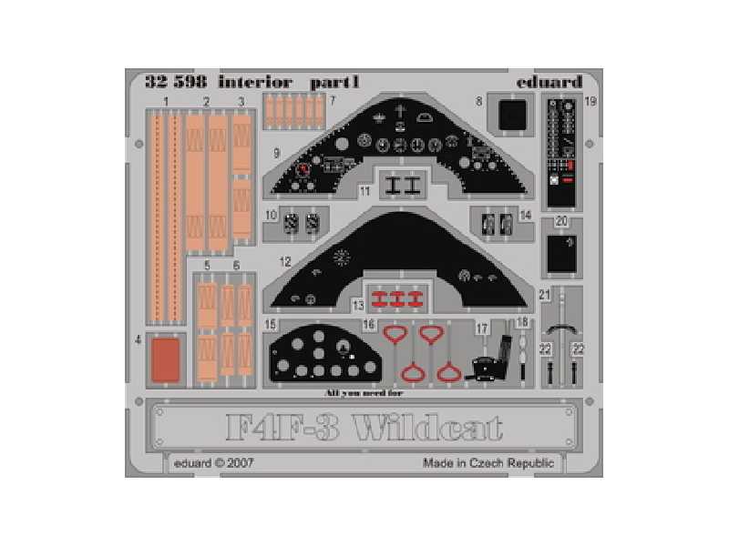 F4F-3 interior S. A. 1/32 - Trumpeter - image 1