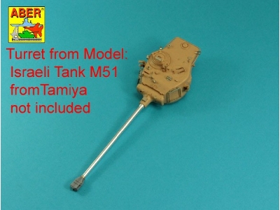 105mm D1504 L/44 barrel with muzzle brake for Israeli Sherman M51 - image 3