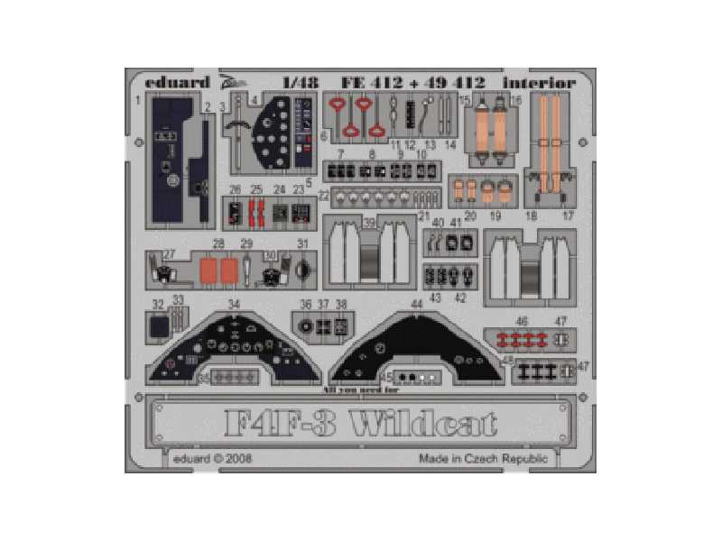 F4F-3 interior S. A. 1/48 - Hobby Boss - - image 1