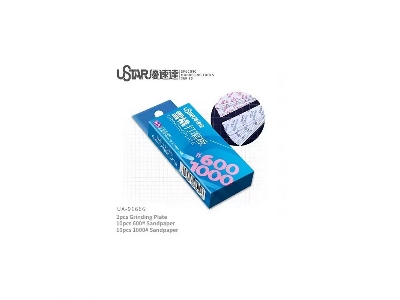 Grinding Plate (2 Pcs) With Sandpaper 600# + 1000# (10+10 Pcs) - image 1