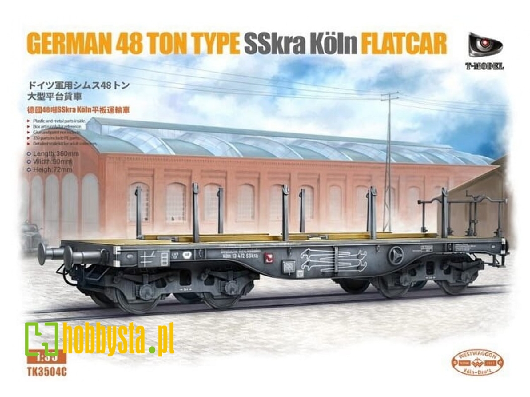 German 48t Type Sskra Koeln Schwerer Plattformwagen - image 1